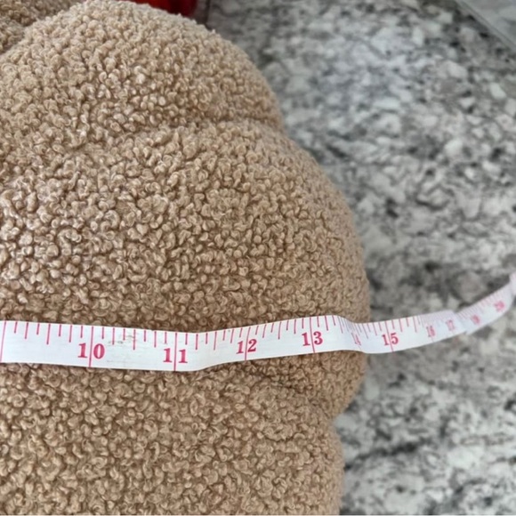 Cozy Tan Pumpkin Plush Pillow - Picture 2 of 2